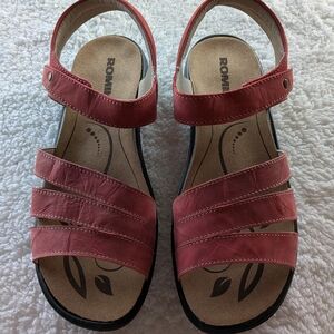 Romika Women's Red Multi-Strap Adjustable Sandals